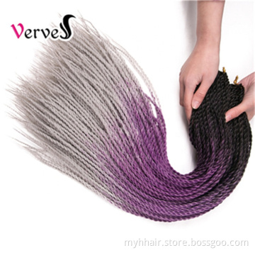 Grey,Blue,Pink,Brown Ombre Senegalese Twist Crochet Braids 24 Inch 30 Roots/Pack Synthetic Hair for Women Aliexpress Braiding